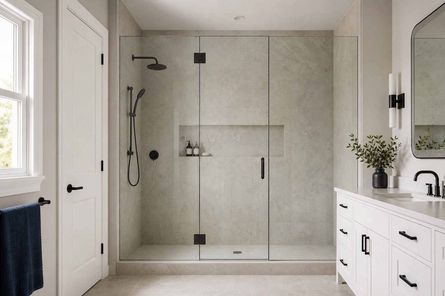 Details reviewed for Inline Pivot Door with Side Panels