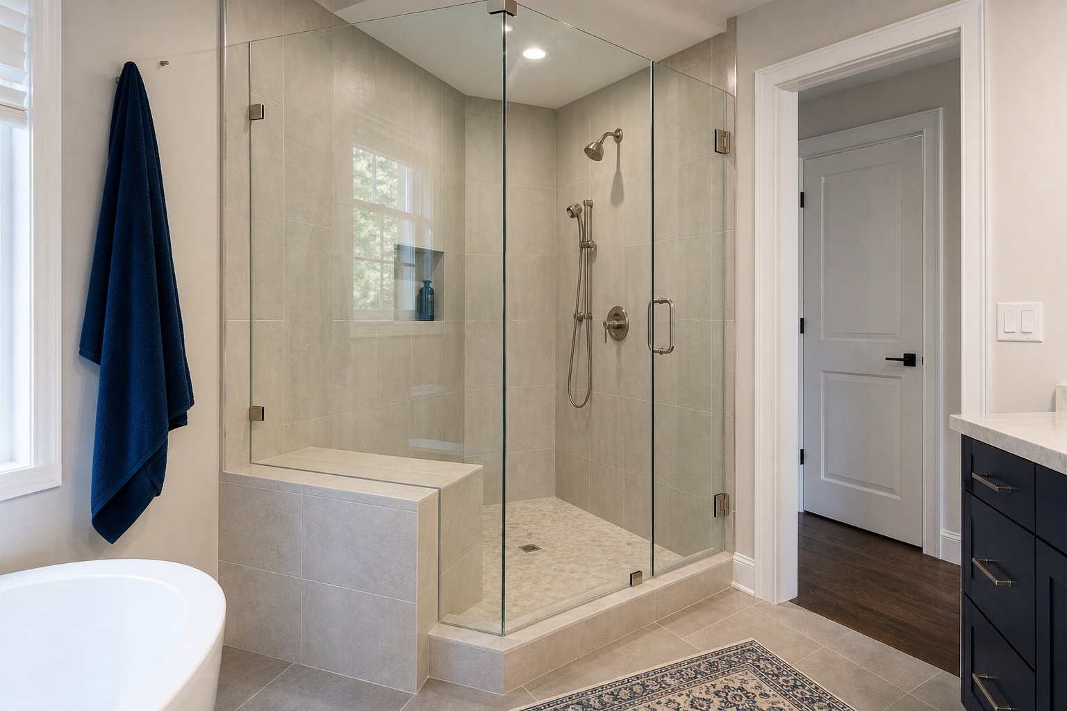 Inline Pivot Door with Notched Panel example
