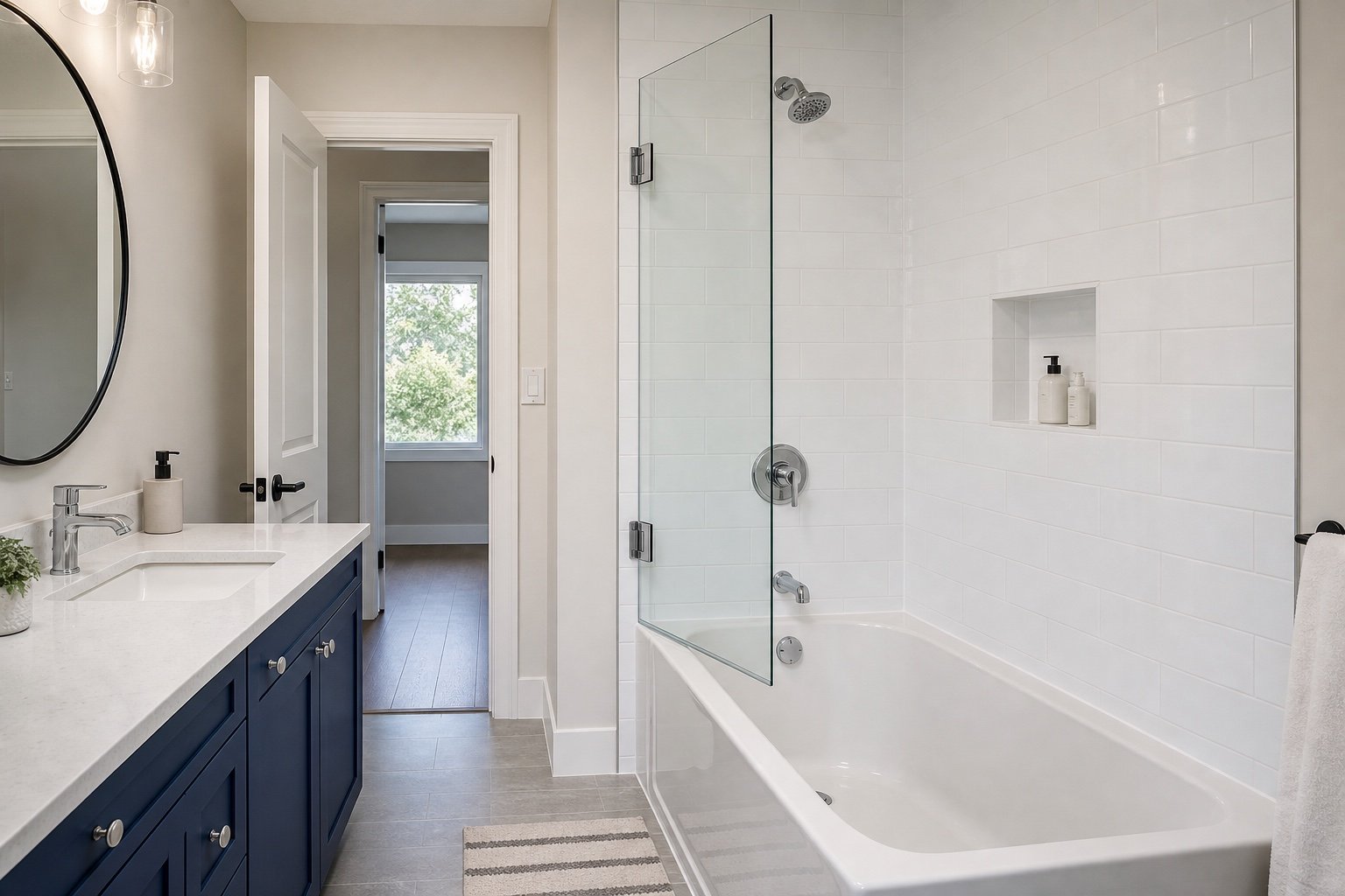 Glass for Tubs in a Brampton-area bathroom