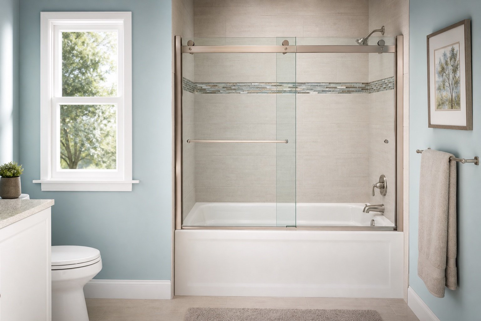 Sliding Glass Tub Doors example